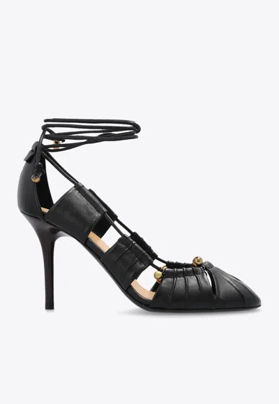 CHLOÉ LUNA 90 LEATHER PUMPS