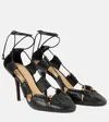 Chloé Luna 90 Deconstructed Leather Pumps In Schwarz