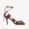 Chloé Luna 90 Cut-out Leather Pumps In Red
