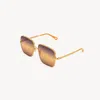 Chloé Full Frame Sunglasses In Gold