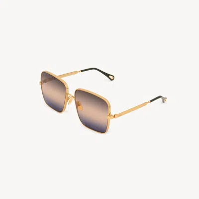Chloé Lunettes De Soleil Aly In Gold