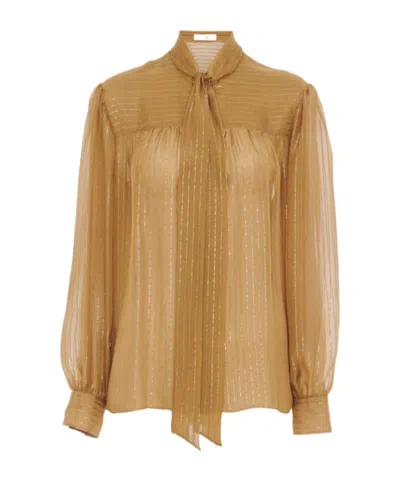 CHLOÉ LUREX SILK BLOUSE