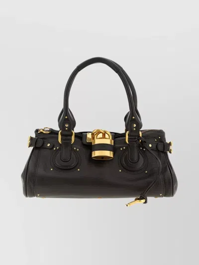 Chloé Luxe Shoulder Bag With Padlock And Studs