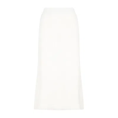 Chloé Luxurious Crochet Midi Skirt In White, Perfect For Fw22