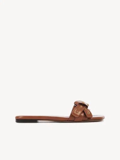 【関税&送料込】Chloe Clay Brown Low Heel Shoes In Leather Chloé Clay brown low heel shoes in leather | TheDoubleF