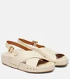 Chloé Mae Paddington Leather Crisscross Sandals