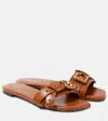 Chloé Mae Flat Mules In Brown