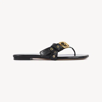 Chloé Sandales Mae Femme Noir Taille 38 100% Cuir De Veau In Black