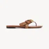 Chloé Square Toed Flat Slippers In Brown
