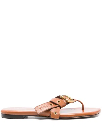 CHLOÉ BROWN MAE SANDALS
