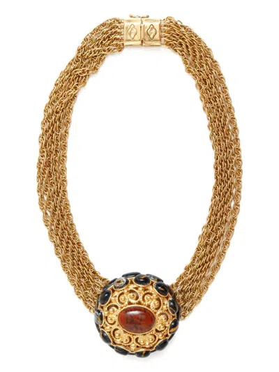 Chloé Magnificent Gold-tone Chain Stone Necklace