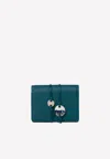 Chloé Malou Small Wallet In Calf Leather In Emerald