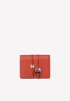 Chloé Malou Small Wallet In Calf Leather In Red