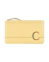 Chloé Man Pouch Marigold Size - Calfskin In Yellow