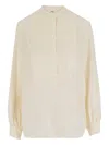 Chloé Buttoned Cuffs Long Sleeves Pleated Back Detail In Neutral