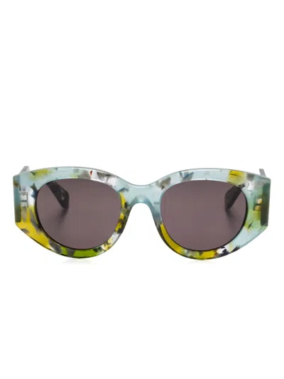 Chloé Marble-effect Sunglasses In Green