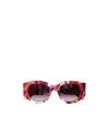 Chloé Marble-pattern Sunglasses In Red