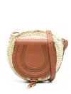 Chloé Marci Raffia Crossbody Bag In Neutrals