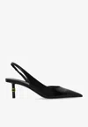 Chloé Marcie 50 Slingback Pumps With Pointed Toe And Signature Hardware In Black
