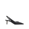 Chloé Marcie 50 Slingback Pumps With Pointed Toe And Signature Hardware In Black