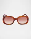 Chloé Marcie 53mm Rectangular Sunglasses In Brown
