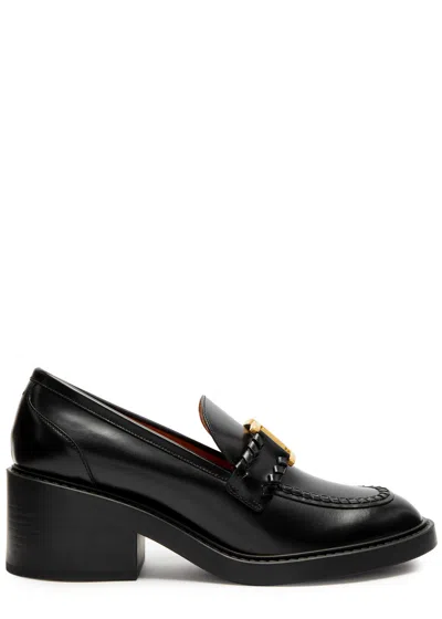 Chloé Chloe Marcie 65 Leather Loafers In Black