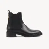 Chloé Marcie Leather Chelsea Ankle Booties In Black