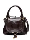 Chloé Medium Marcie Leather Satchel In Black