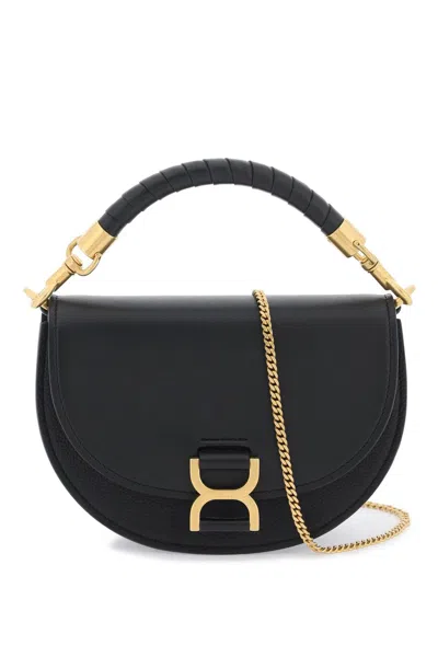 Chloé Marcie Chain And Flap Bag In Black  