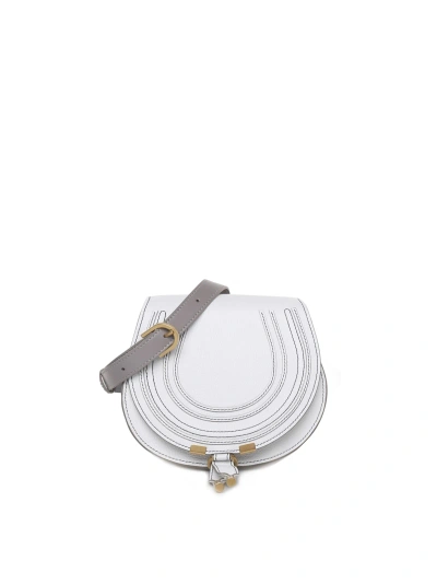Chloé Marcie Bag In Calfskin In White