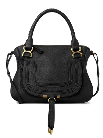 Chloé Marcie Bag In Garnet Leather