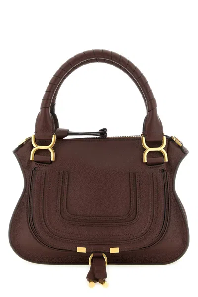 Chloé 'marcie' Bag With Saddle Stitching In Brown