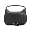 Chloé Marcie Shoulder Bag Calf Leather Strap In Black