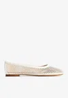 Chloé Off-white Marcie Ballerina Flats In Eggshell