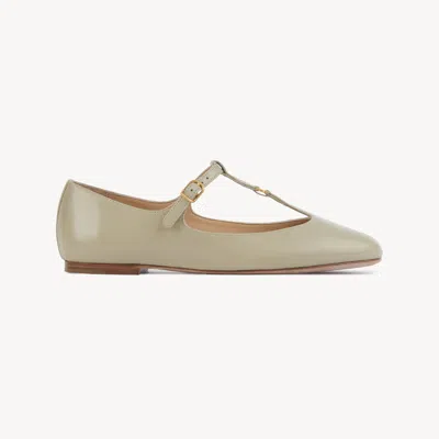 CHLOÉ MARCIE BALLERINA GREEN SIZE 4.5 100% LAMBSKIN