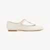 Chloé Marcie Patent Mary Jane Ballerina Flats In Neutral