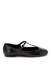 Chloé Marcie Mary-jane Python Print Leather Ballet Flats In Black