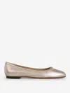 Chloé Marcie Metallic Leather Ballerina Flats In Leather Sole