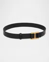 Chloé C-logo Leather Belt In Black
