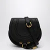 Chloé Marcie Small Leather Saddle Bag In Black