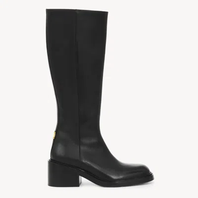 Chloé Bottes Marcie Femme Noir Taille 37 100% Cuir De Veau In Black