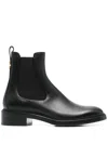 Chloé Marcie Leather Chelsea Ankle Booties In 1black