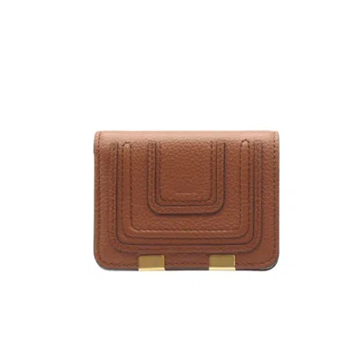 Pre-owned Chloé Marcie Brown Leather Wallet (bi-fold) ()