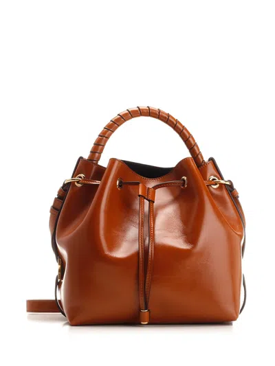Chloé Marcie Bucket Bag In Brown
