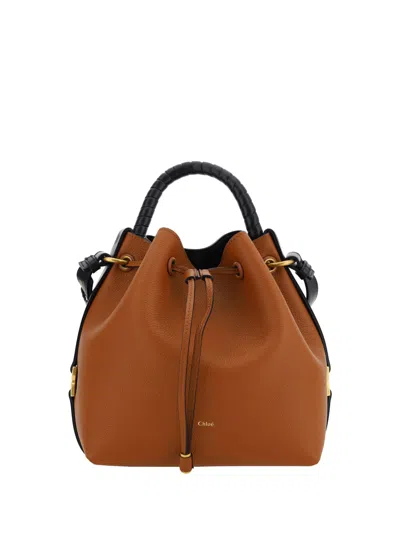 Chloé Marcie Bucket Bag In Tan