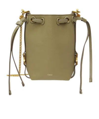Chloé Marcie Bucket Shoulder Bag In Green