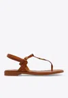 CHLOÉ MARCIE BUCKLED FLAT SANDALS