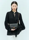 Chloé Marcie Leather Crossbody Bag In Black