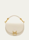 Chloé Marcie Flap Suede Chain Bag In White