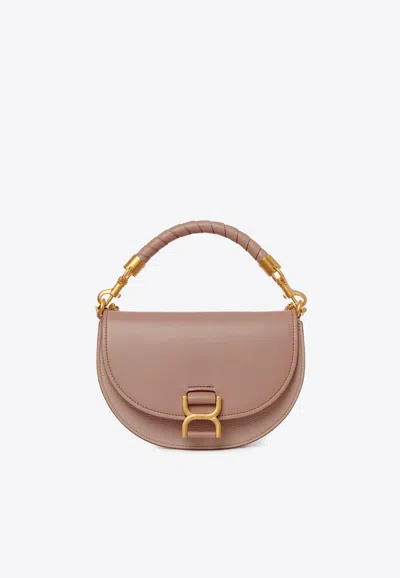 Chloé Marcie Chain Flap Shoulder Bag In Pink